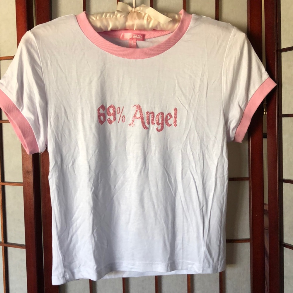 Sugar Thrillz Baby tee 69% angel 👼🏻